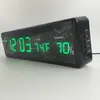 Número grande LCD LCD Digital Relógio de Parede Multi-Função Eletrônica Mesa de cabeceira Relógio Despertador de Despertador Com Temperatura Umidade