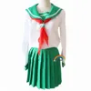 Anime Inuyasha Cosplay Costumes Czerwony Japoński Kimono Higurashi Kagome Kikyo Seshoumaru na Halloween Party Wigs Darmowe Wigcap Y0903