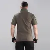 Tshirt militar camuflagem camuflagem de manga curta dos homens camisetas masculinas combate airsoft us força de batalha camo tático camiseta 210518