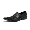 Mannen Schoenen Italiaanse Type Puntschoen Zwart Formele Lederen Jurk Schoenen Zapatos Hombre Slip-on Business Party Schoenen Mannen!