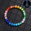 Armband Multicolor Cat Eye Armbanden Rainbow Reiki Natuursteen Armbanden voor Vrouwen Mannen Mode-sieraden Gift