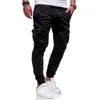 Homens Casual Outdower Mulit Pocket Cargo Calças Streetwear Hip Hop Harem Calças Fitness Ginásio Jogador Sweatpants Y0811