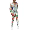 Erkek Eşofman Zogaa Bahar Sonbahar Erkekler Moda 2021 Altın Lüks Baskılı Tasarım Erkek Setleri Gömlek Üst Ve Pantolon Çiçek Grafiti Giyim