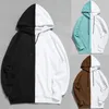 Men's Hoodies & Sweatshirts Color Block Patchwork Print Mens Fashion Hoody Hip Hop Fleece O Neck Pullovers Cute Harajuku Clothing Man 5