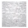 Art3d Wall Stickers 6-Pack Mother of Pearl Shell Tile for Kitchen Backsplashes/Shower Wall, 30x30cm White Subway