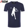 REM tee Cool tennis player stampato T-shirt da uomo moda di alta qualità di marca divertente Moda raglan manica corta Top Tshirt 210716