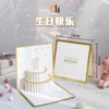 Birthday card 3d folding paper carving creative business invitation culvert