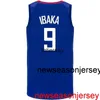 Дешевая индивидуальная Serge Ibaka #9 Swingman Jersey Jersey сшит мужские женские молодежи xs-6xl баскетбольные майки