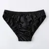 Underpants Männer Feste Farbe Seide sexy atmungsaktives bequemes Dreieck Briefmänner Thongs und G String Bikini Mini Sorts Dessous3330657