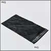 Evento de presente Festivo Festive Supplies Home Gardengift Wrap 100pcs Black Express Bag Poly Mailer Envelope de selo autônomo Auto -adesivo