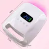 96W Rechargeable Nail Lamp with Handle Professional Red Light Nail Glue Baker Cordless Manicure Light Wireless Nail UV LED Lamp 220111