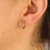 Micro Pave CZ Mini Small Cute Huggie Hoop Earring Enkel minimal trendiga klassiska örhängen för kvinnor