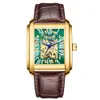 Chenxi Luxury Gold Automatic Watch Mężczyźni Biznes Wodoodporna Szkielet Tourbillon Mechaniczny Wristwatch Top Relogio Masculino Q0524