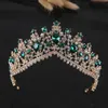 Barrettes à cheveux pour coiffure de mariée, couronne de mariée, accessoires pour robe de reine baroque en cristal, bijoux de luxe à la mode, 2021