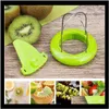 Plantaardige keuken, Dining Bar Thuis Tuin Mini Fruit Cutter Peeler Slicer Keuken Gadgets Kiwi Peeling Tools voor Pitaya Green Drop Levering