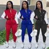 Kvinnliga spårningsdräkter Tvådelar Set Designer Fall Baseball Uniform Jackets Sweatpants Outfits Sweatsuits Joggers Pants Varsity Suits 20 Styles