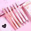 Pens Lovely girl heart speed neutral student test water 0.5mm carbon black Pack 12 by start box
