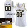 Personnalisé Michigan Wolverines Basketball Jersey NCAA College Jon Teske Eli Brooks David DeJulius Colin Castleton Adrien Nunez Isaiah Livers