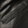 Hommes en cuir Faux Vintage véritable veste hommes printemps automne en peau de mouton manteau hommes Chaqueta Cuero Hombre KFS180193-0 KJ2164