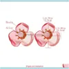 Earrings Jewelrywomen Flower Resin Stud Earring Classical Style Women Party Birthday Christmas Gift Drop Delivery 2021 Czdsd