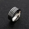 Black Stainless Steel Circel Ring band finger Enamel Women Mens Finger Rings Fashion Jewelry gift Will and Sandy