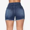 Spodenki Jeans Corti da Donna Tinta Unita a Vita Alta Facendo Vecchi Strappi Pantaloncini Pantaloni Estivi Casual Skinny Moda #t2 da Donna