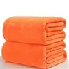 Chaud flanelle polaire couvertures doux solide couvre-lit en peluche hiver été serviette couette jeter couverture pour lit canapé