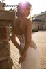 Beach sereia vestidos de noiva querida pescoço laço noiva vestido sexy lado split cetim vestido de novia 2022