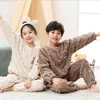 Toptan ve perakende çocuk mercan polar pijama kalınlaşmış ev giysileri erkek kız bebek pijama çocuk takım elbise kış