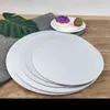 Plateau à gâteaux ronds cercle blanc supports de Base en carton plateau à assiettes jetables 5 tailles pour la décoration de gâteaux fournitures de cuisson CC0495