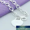 DOTEFFIL Bracciale cuore in argento sterling 925 per donna Uomo Matrimonio Festa di fidanzamento Gioielli Regali di Natale Prezzo di fabbrica design esperto Qualità Ultimo stile