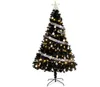 Weihnachtsdekoration, 1,8 m, 1600 Zweige, PVC-Weihnachtsbaum, Schwarz