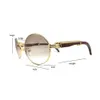 OD marki Vintage Sun Glass okrągłe okrągłe okulary przeciwsłoneczne Ramka okulary drewniane okulary przeciwsłoneczne Parka Men okulary tyj2698260