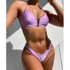 Новый V стиль лоскутный цвет bikinis set женщин купальник push вверх по купальнику женское плавание носить купальный костюм девушки бикини пляж 2021 y0820