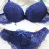 Set di reggiseni con ricami in pizzo di raso per biancheria intima sexy da donna Lady Cute con mutandine Taglie stile 42