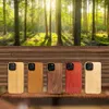 Ahşap bambu girintili kenar b tampon telefon kılıfları TPU iPhone 15 14 için tam gövde arka kapak XS XR 11 PRO Max 12 13 Mini SE2 Samsung S24 S23 Not 10 20 Ultra OnePlus 7t Blank