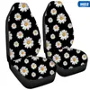 Housses de siège de voiture Universal Daisy Print Durable Cover Set Polyester Front Protector For Most