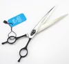 Joewell Hair Scissors 3pcs / uppsättning av 8,0 tums svart handtag 440c rostfritt stål 62hrc saxar med väska