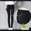 Damskie Capris FSDKFAA Kobiety Cukierki Spring Spadek Ołówek Spodnie Slim Dorywczo Kobiece Spodnie Stretch White Dżinsy Pantalones Mujer Gn0au S4diz