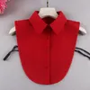 Bow Ties Women Fake Collar Detachable Lapel Half Shirt Chiffon Under Sweater Girl's Fashion Clothing Accessories Solid Color Smal22