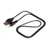 Câbles d'alimentation noirs de 70CM, Port USB vers câble de connecteur Jack baril DC 2.5mm