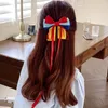 Söt Kids Headdress Hairpin Ribbon Bowknot Party Favor 3D Bow Ribbons Prinsessan Hårstolpinnar Barrettes Ponytailklipp Hårtillbehör Presentdekoration JY0642