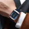Награда мода синие мужские часы новая топ роскошный бренд часы мужчины бизнес водонепроницаемый из нержавеющей стали кварцевый наручные часы 210407