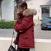 Winter Warm Coat Women Parka Womens Thicken Hooded Jacket Casual Faux Fur Collar Parkas Veste Femme 210515