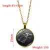 Accsori Power Game Time Necklace Metal Glass Pendant