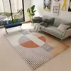 Boho Style Carpet Table Bedside Kids Play Mat Crystal Velvet Modern Utskrift Geometrisk Non-Slip Area Rug för vardagsrum / sovrum 210928