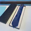 2024 Designer Metal Triangle Badge Ties Formal Occasions Business Necktie Famous Designer Solid Color Neckties Mens Neck Tie