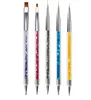 Factory Double-Ended Nail Art Tools, 5 Stks Design Kit Liner Borstel en puntige pennen voor thuissalon