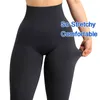 Katı Dikişsiz Screunch Tayt Kabarcık Butt Leggins Push Up Yoga Pantolon Kadınlar Kalça Kaldırma Tayt Squat Geçirmez Spor Salonu Tayt Fitness H1221
