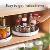 360 Rotating Spice Rack Organizer Seasoning Holder Kitchen Storage Tray Lazy Susans Home Supplies for Bathroom, Cabinets 211215